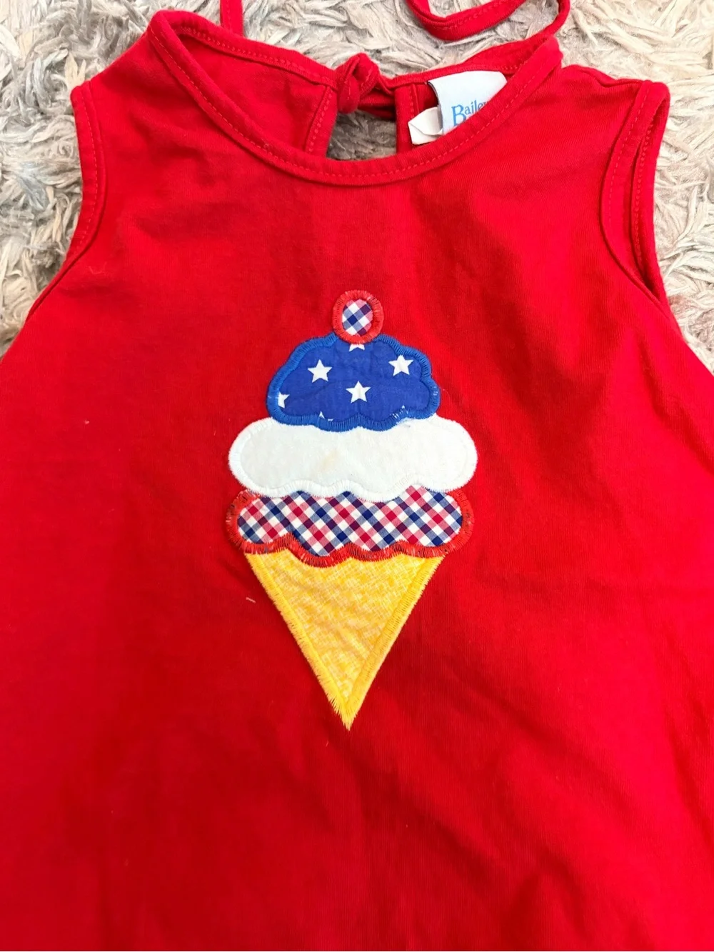 Bailey Boys Girls Patriotic Ice Cream Cone Short Set